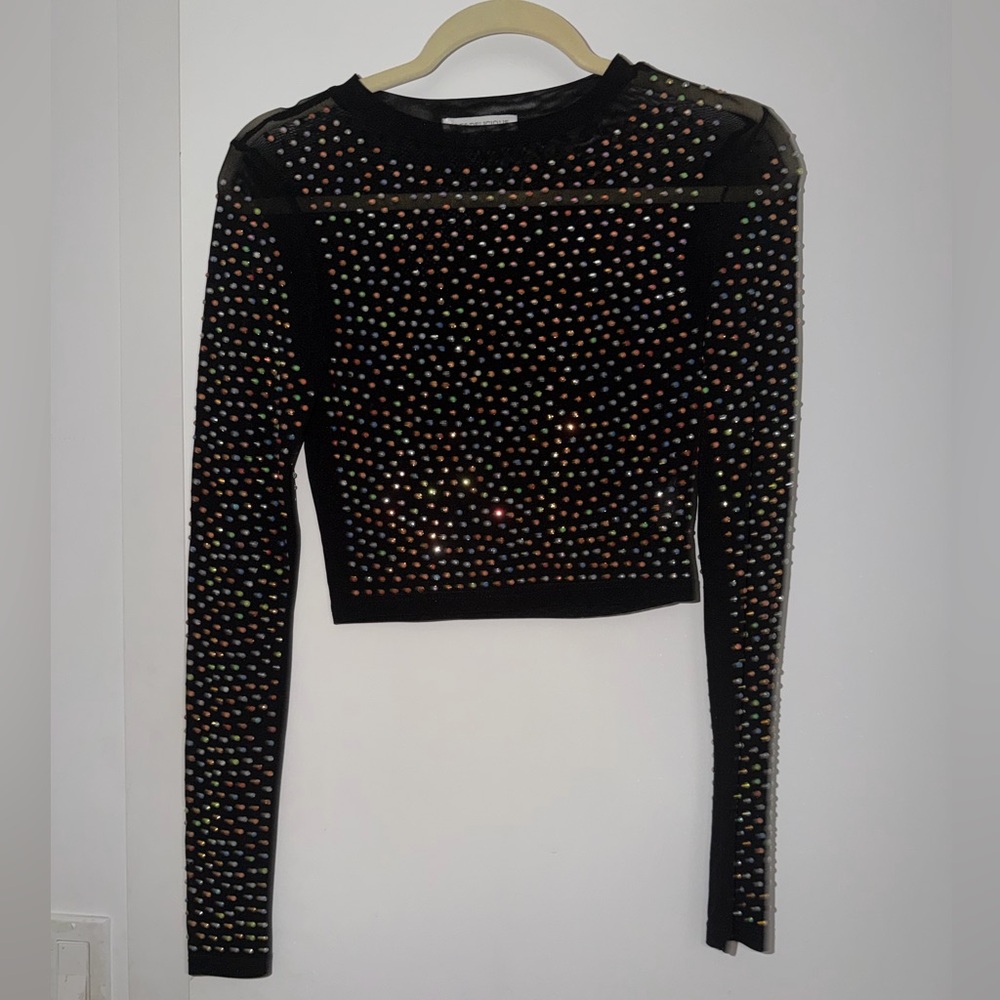 Black Studded Women's Top